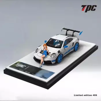 TPC 1:64 992 GT3RS белая синяя Ступица колеса литые коллекционные модели автомобилей миниатюрные игрушки