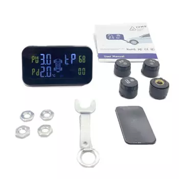 TPMS Солнечная система контроля давления в шинах TPMS Монитор давления в автомобильных шинах Внешний универсальный датчик