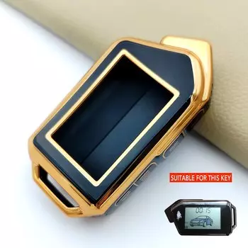 ТПУ чехол для ключей для Шер-хана Mobicar A Mobicar B Двусторонняя Русская версия Автомобильная сигнализация ЖК-экран защитный чехол