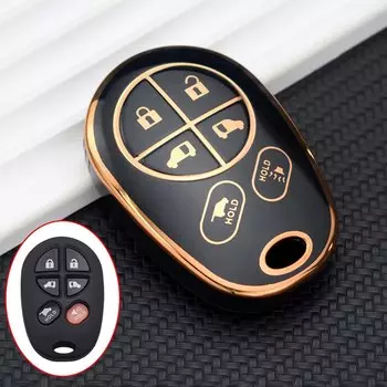 ТПУ удаленный автомобильный чехол Fob для Toyota Sienna SE 2020 Tacoma Sequoia Tundra Fortuner 6 кнопок чехол, держатель для ключа Protector