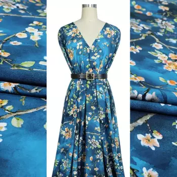 Тяжелая эластичная крепированная ткань Peach Blossom 30 мм, роскошная рубашка для платья, аксессуары для ручного шитья, роскошная шелковая ткань