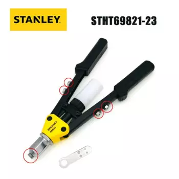 Тяжелый ручной заклепочный пистолет Stanley, энергосберегающий заклепочный пистолет с двумя ручками, оснащенный 5 насадками