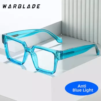 TR90 Unisex Fashion Anti Blue Light Glasses Oversize Square Optical Spectacle Eyeglass UV Protection Anti-Reflective Computer