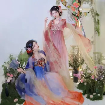 Традиционное женское платье ханьфу династии песни с вышивкой, костюм в старинном китайском стиле для сцены, танцевальный костюм ханьфу, наряды принцессы