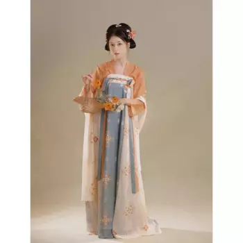 Традиционный китайский костюм ханьфу для женщин, модные восточные платья принцессы, элегантные танцевальные костюмы династии Тан, платья