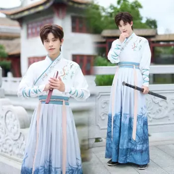 Традиционный костюм ханьфу для мужчин, традиционный китайский костюм для косплея, Старинное платье ханьфу, народное платье, Мужские Танцевальные Костюмы ханьской династии, меч, для сцены