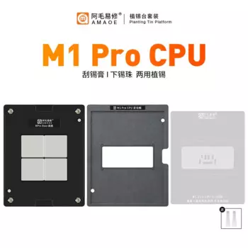 Трафарет AMAOE BGA для реболлинга, набор для станции для Apple MacBook, iPad M1 Pro, ЦПУ, Оловянная сетка для растений, нагревательная стальная сетка