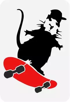 Trafaret Banksy Мышь для скейтборда Arricraft