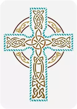 Трафарет для рисования крест викингов