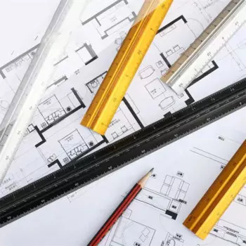 Трафарет из алюминиевого сплава для рисования RulerMitsubishi Многофункциональный 30 см треугольник маленький размер офисные канцелярские товары Лидер продаж 2024
