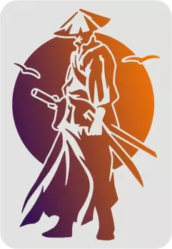 Трафарет китайского фехтовальщика Beebeecraft 29,7x21 см