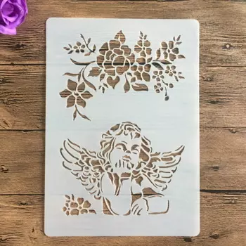 Трафарет Lucky angel A4 29 см, 1 шт., для рисования, искусственная кожа, декоративный шаблон, трафареты мандалы
