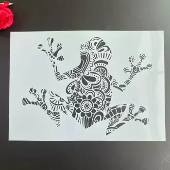 Трафареты A4 29*21 см для самостоятельной сборки, настенная живопись, искусственная карта, шаблон, настенная лягушка с животными