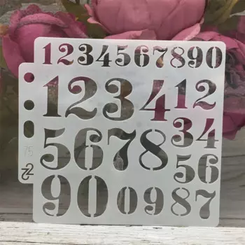 Трафареты цифры 0-9