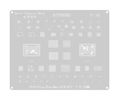 Трафареты DIYPHONE для реболлинга BGA для iPhone 15 14 13 Mini 12 11Pro Max 8 8P 7, шаблон для пайки интегральных микросхем NAND CPU BGA