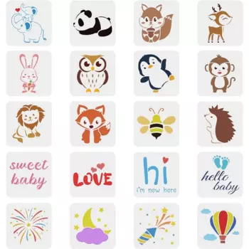 Трафареты для будущей матери, 5,9x5,9 дюйма, 20 шт.