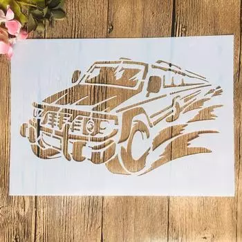 Трафареты для рисования автомобиля 29 см