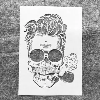 Трафареты для рисования череп солнцезащитные очки