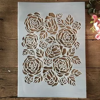 Трафареты для рисования цветы розы
