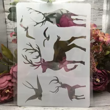 A4 29*21 см олень ласточка птица DIY многослойные трафареты для рисования раскраска для скрапбукинга тиснение альбом декоративный шаблон