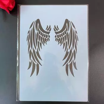 Трафареты LouhuaMoban Крылья ангела Мандала