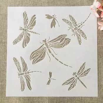 Трафареты TIAMECH Мандала Стрекозы 30*30 см