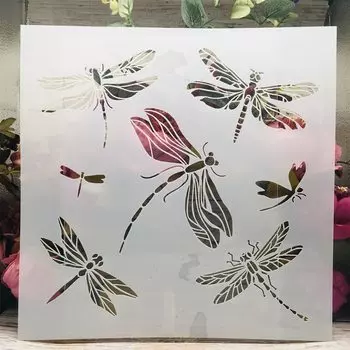 Трафареты TIAMECH Мандала Стрекозы 30*30 см