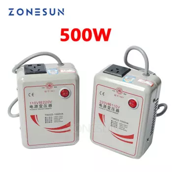 Трансформатор напряжения ZONESUN, 500 Вт, 110 В, 220 В, понижающий потенциальный трансформатор для бытовой техники (сертификат CE)