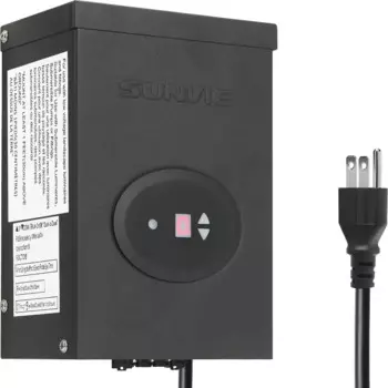 Трансформатор низкого напряжения SUNVIE 300 Вт для ландшафтного освещения с таймером и датчиком фотоэлемента, водонепроницаемый источник питания для ландшафта
