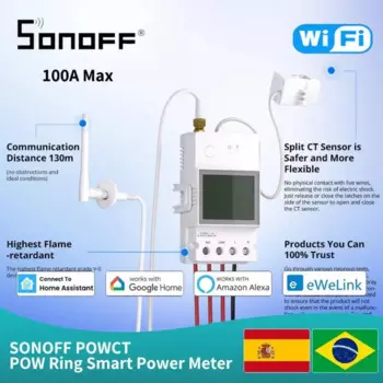 Трансформатор тока SONOFF POWCT 100A для точных комбайнов с датчиком тока, модификация умного переключателя, антенна, трансформация тока