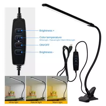 TRANYTON Настольная светодиодная лампа с зажимом