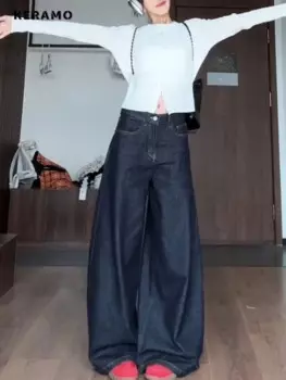 Trashy Y2K мешковатые джинсовые брюки в стиле 1920-х годов женские винтажные повседневные ретро джинсы с высокой талией в стиле ретро