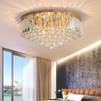 Трехцветные приглушаемые потолочные светильники, светодиодный потолочный светильник crystal для гостиной