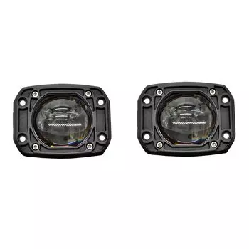 Трехдюймовый 8D фонарь с утапливаемым креплением, искусственная работа, 40 Вт, двухцветная 3-дюймовая противотуманная фара, квадратный круглый луч для внедорожника, полноприводного грузовика, кроссовера, квадроцикла