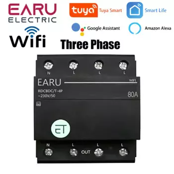 Wi-Fi умный трехфазный выключатель EARUELECTRIC