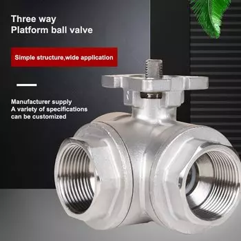 Трехходовой пневматический шаровой клапан Acarps DN8-25 из нержавеющей стали