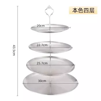 Трехслойная подставка для фруктов JINGDE CERAMICS из нержавеющей стали