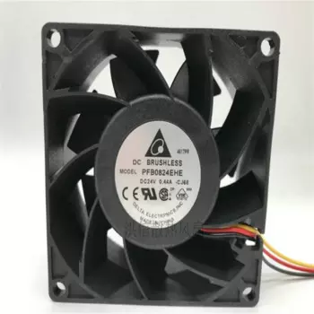 Трехстрочный осевой вентилятор DELTA 8038 PFB0824EHE DC24V0.44A 80*38 мм