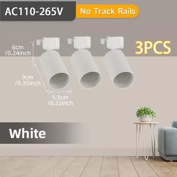 Трековые светильники CHENBEN, белый/черный, 1-4 штуки