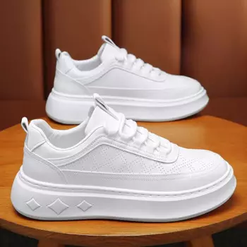 Trendy Mens Thick Sole Sports Shoes Increase Height Casual Shoes Comfort Tennis Shoe Male Pu Leather Shoes кроссовки мужские