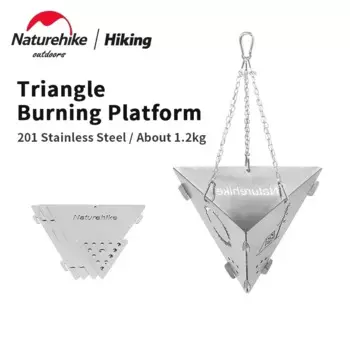 Треугольная горящая платформа Naturehike, сверхлегкий гриль из нержавеющей стали для кемпинга, пикника, атмосферного нагрева, подвесная плита