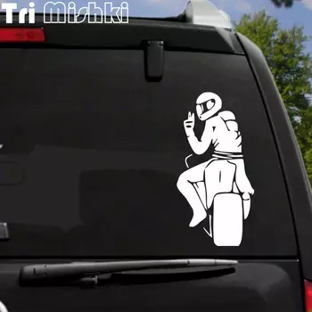 Три мишки H1569 уважение за мотоциклистов Автомобильная Наклейка Виниловые наклейки мотоциклетная наклейка на автомобильный бампер Светоотражающая наклейка