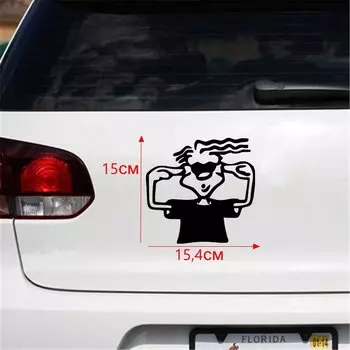 Tri Mishki HZX216 15*15.4см 1-4шт прикольные виниловые наклейки на авто dolbit normal'no долбит нормально наклейки на машину наклейка для авто стикеры