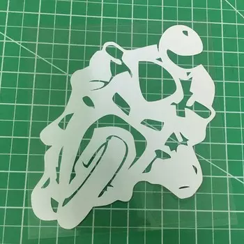 Tri Mishki HZX339# 15.5*15см biker on board байкер за рулем виниловые наклейки на авто наклейка для авто на заднее стекло