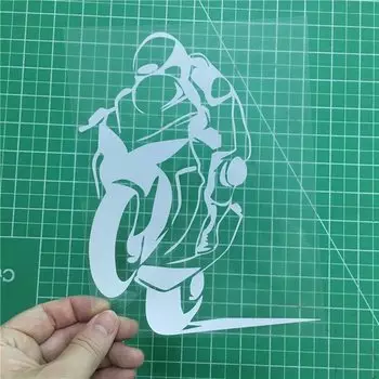 Tri Mishki HZX352# 19.6*15см biker on board байкер за рулем виниловые наклейки на авто наклейка для авто на заднее стекло