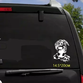 Tri Mishki HZX635 14.5*20 см Рэпер Тупак персонаж наклейки на авто наклейки на авто виниловые наклейки на мотоцикл акссесуары светоотражающая