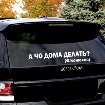 Tri Mishki HZX818 #60*10,7 см А что делать дома? Ф.Конюхов наклейки на авто наклейки на авто виниловые наклейки на мотоцикл
