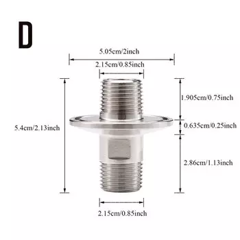 Три зажим х NPT фитинг из нержавеющей стали 304 Brew Shark