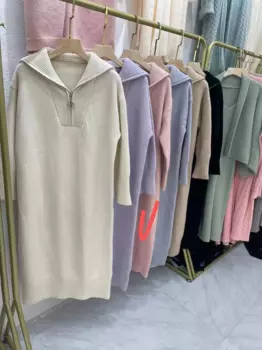 Трикотажное платье для беременных однотонное платье с длинным рукавом на молнии с матросским воротником прямой женский свитер для беременных