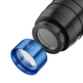 Тринокулярный стереомикроскоп WYLIE 0,5x 0,7x, Вспомогательный объектив, стеклянный объектив для микроскопа, детали, аксессуар, линза Барлоу